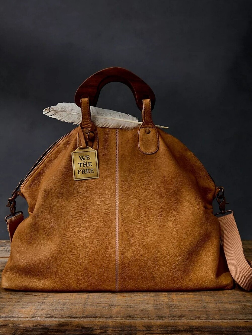 Free PROPLE Classic Women's Leather Large Tote Bag in Tan